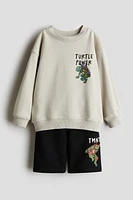 2-piece Printed Sweatshirt Set