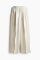 Pantalon habillé en lin mélangé