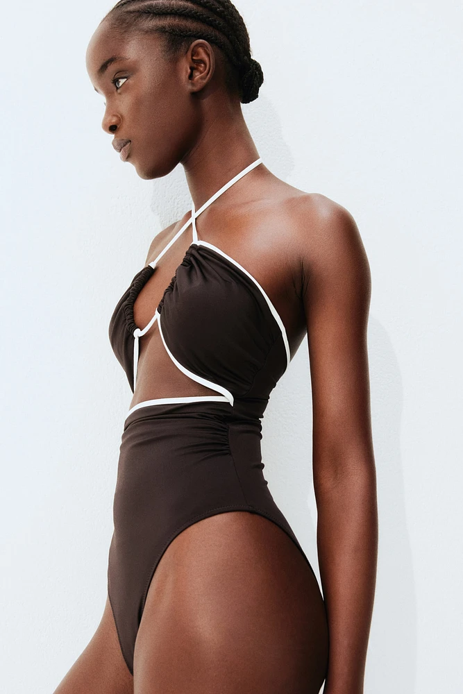 Padded-Cup Cutout Swimsuit