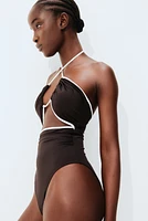 Padded-Cup Cutout Swimsuit