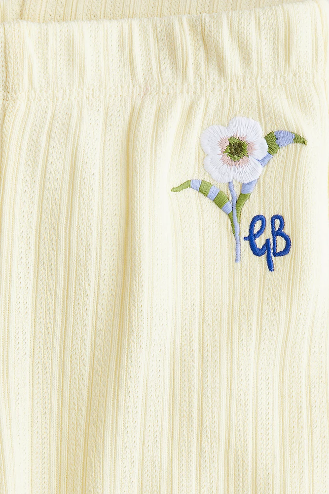 Pointelle Jersey Pants
