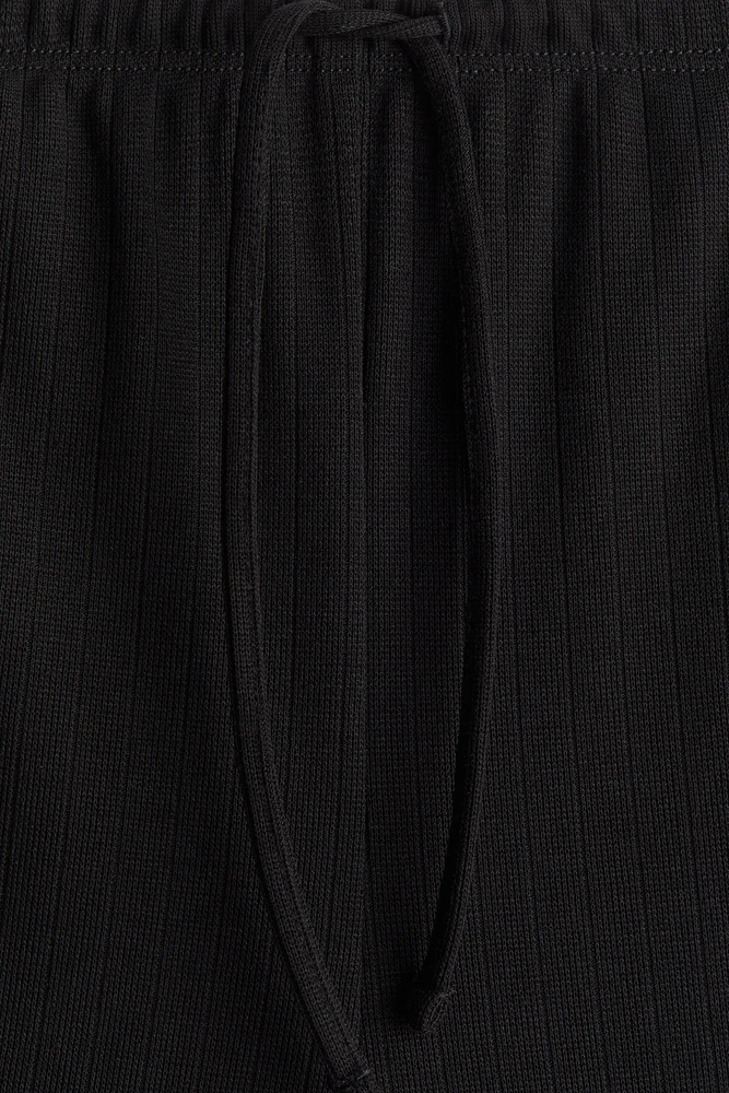 Wide-Leg Drawstring Pants
