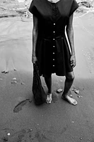Button-Front Cotton Dress