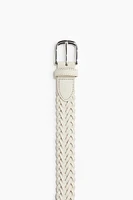 Ceinture en cuir tressé