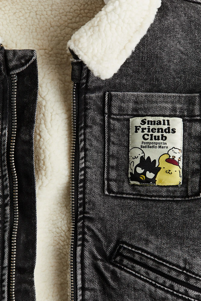 Teddy-Fleece-Lined Denim Jacket