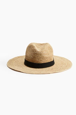 Foldable Straw Fedora Hat