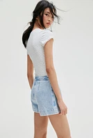 Denim Wrap Skort