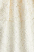 Flounce-Trimmed Lace Dress