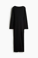 Robe asymétrique côtelée