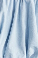 Jupe en denim à effet boule