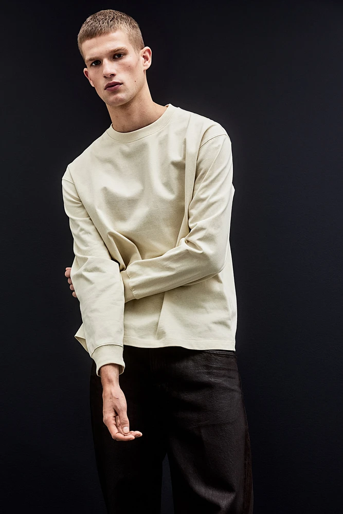 Loose-Fit Long-Sleeved Jersey Shirt