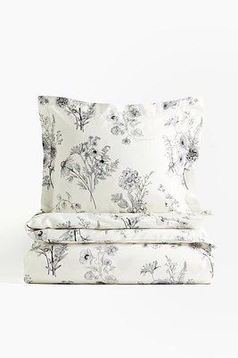 Cotton Sateen Twin Duvet Cover Set