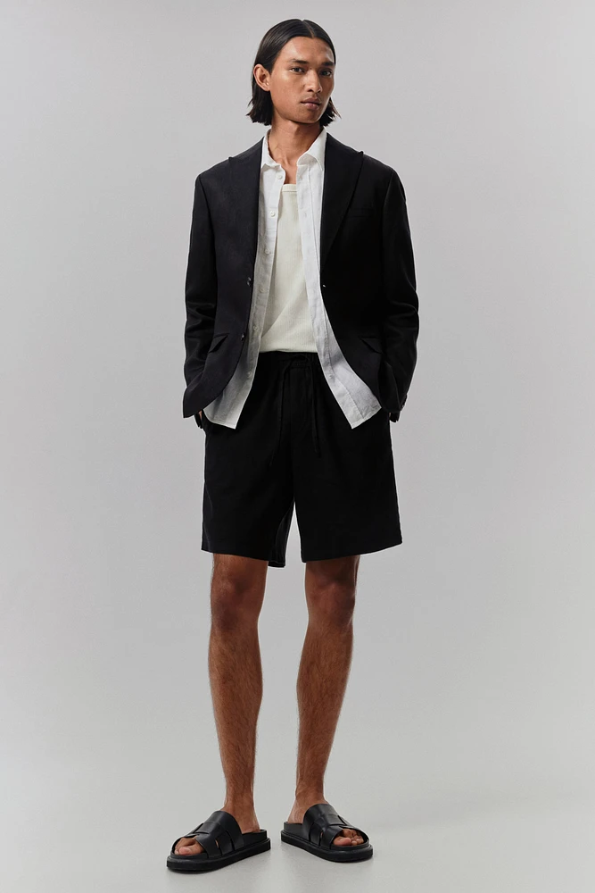 Relaxed-Fit Linen-Blend Shorts