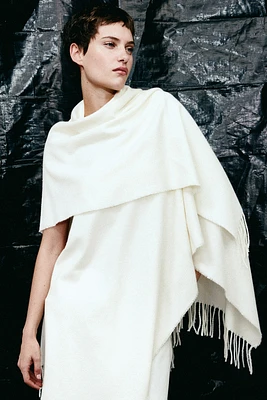 Fringe-trimmed Poncho