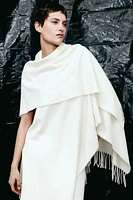 Fringe-trimmed Poncho