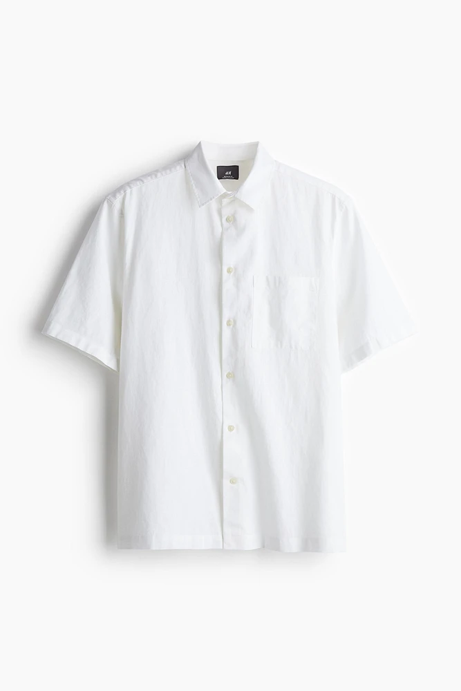 Regular Fit Linen-blend Shirt