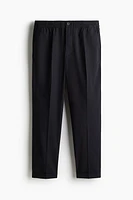 Regular-Fit Cropped Cotton Pants