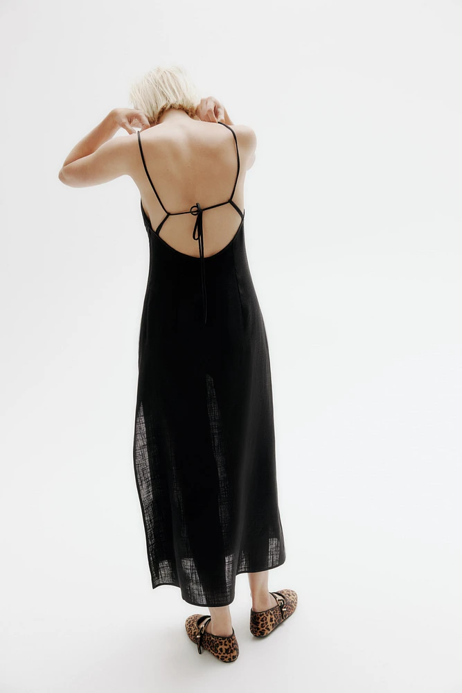 Tie-Detail Maxi Dress