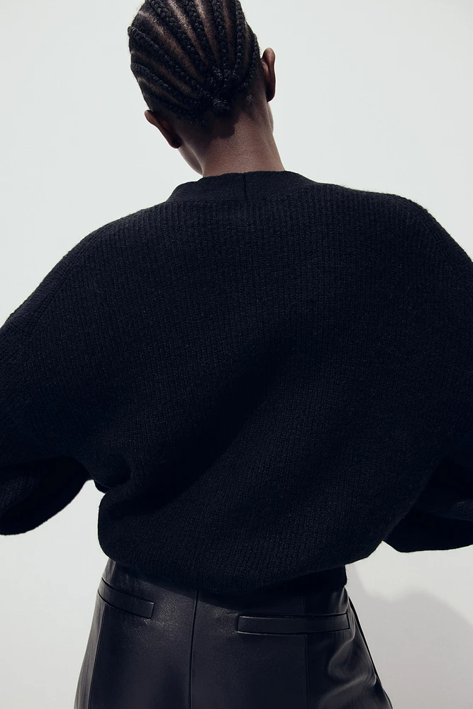 Rib-Knit Cardigan