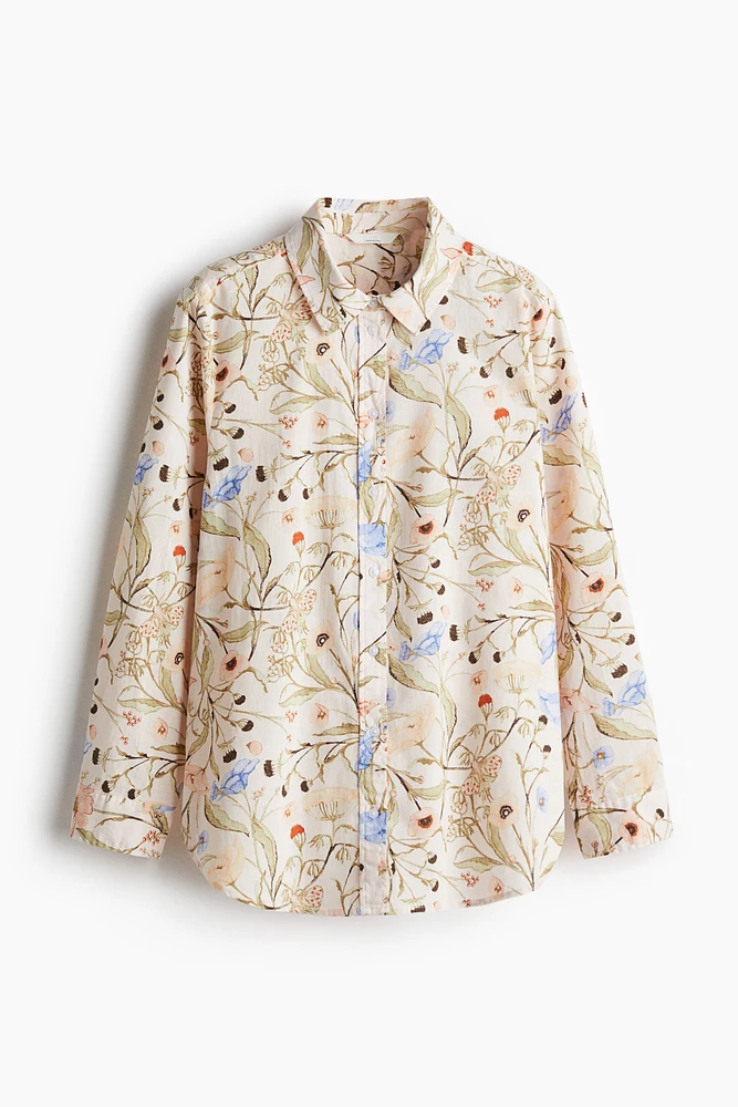 Linen-Blend Shirt