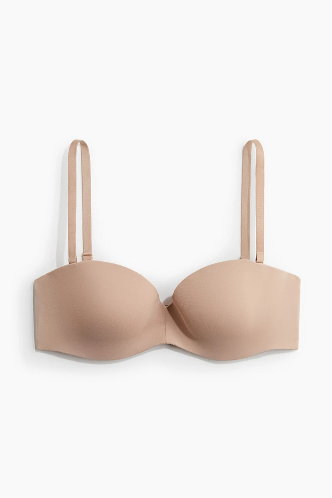 Soutien-gorge balconnet rembourré en microfibre