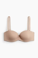 Soutien-gorge balconnet rembourré en microfibre