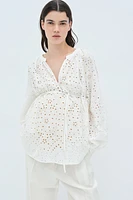 Blouse MAMA Before & After en broderie anglaise