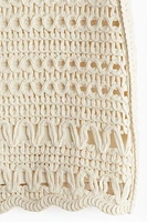 Crochet-Look Mini Shorts