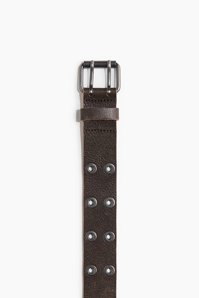 Grommet Leather Belt