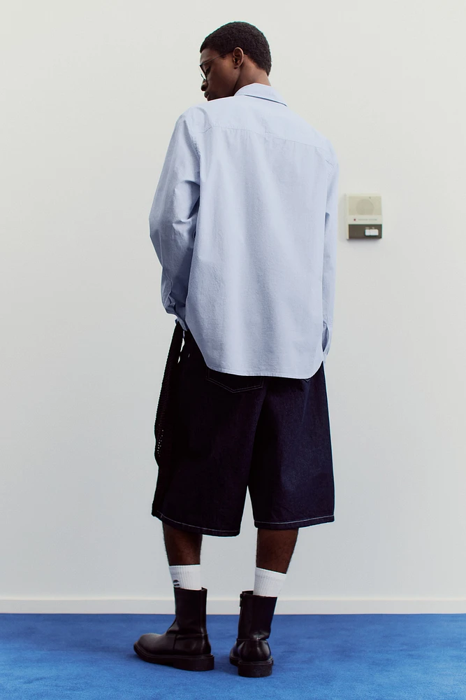 Oversized-Fit Seersucker Shirt