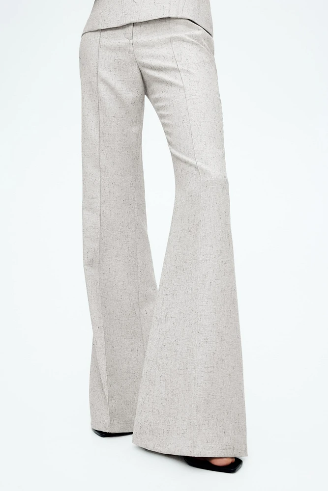 Flared Creased Pants