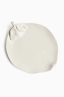 Lemon-shaped Stoneware Serving Plate
