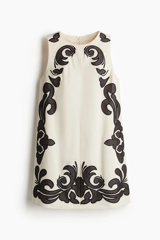 Embroidered Shift Dress