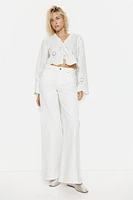 Cotton Blouse with Eyelet Embroidery
