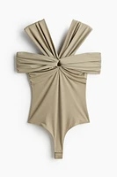 Open-shoulder Thong Bodysuit