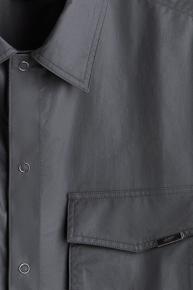 Loose-Fit Short-Sleeved Utility Shirt
