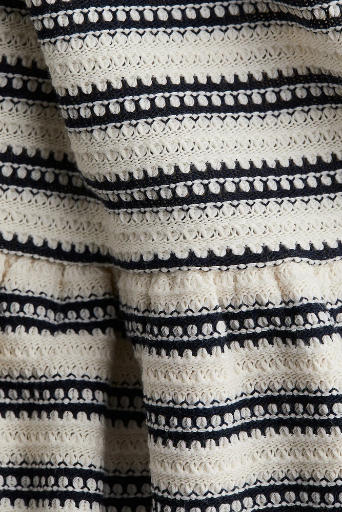 Textured-Knit Peplum Tank Top