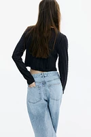 Cable-Knit-Look Cardigan