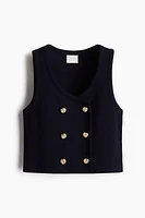 Double-Breasted Sweater Vest