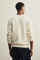 Regular Fit Waffled Sweater