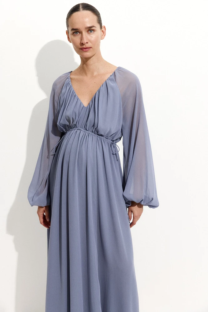 MAMA Balloon-Sleeved Maxi Dress