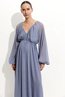 MAMA Balloon-Sleeved Maxi Dress