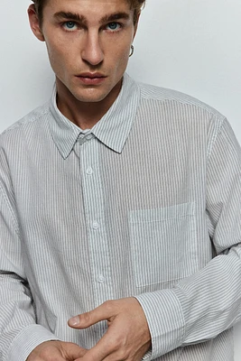 Chemise grande taille en crépon