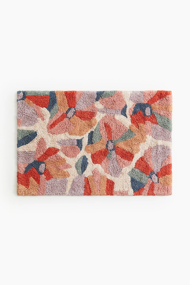 Patterned Cotton Bath Mat