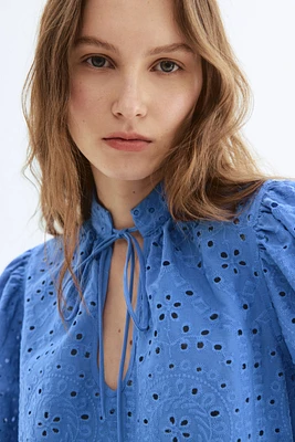 Blouse with Eyelet Embroidery
