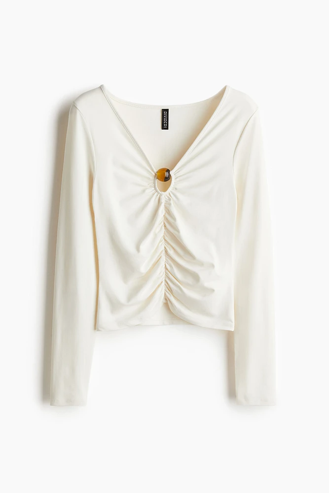 Gathered Cutout Top