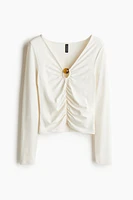 Gathered Cutout Top