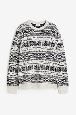 Regular Fit Jacquard-knit Sweater