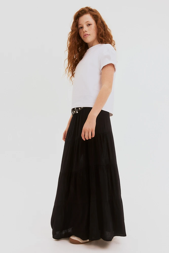 Smocked Tiered Skirt
