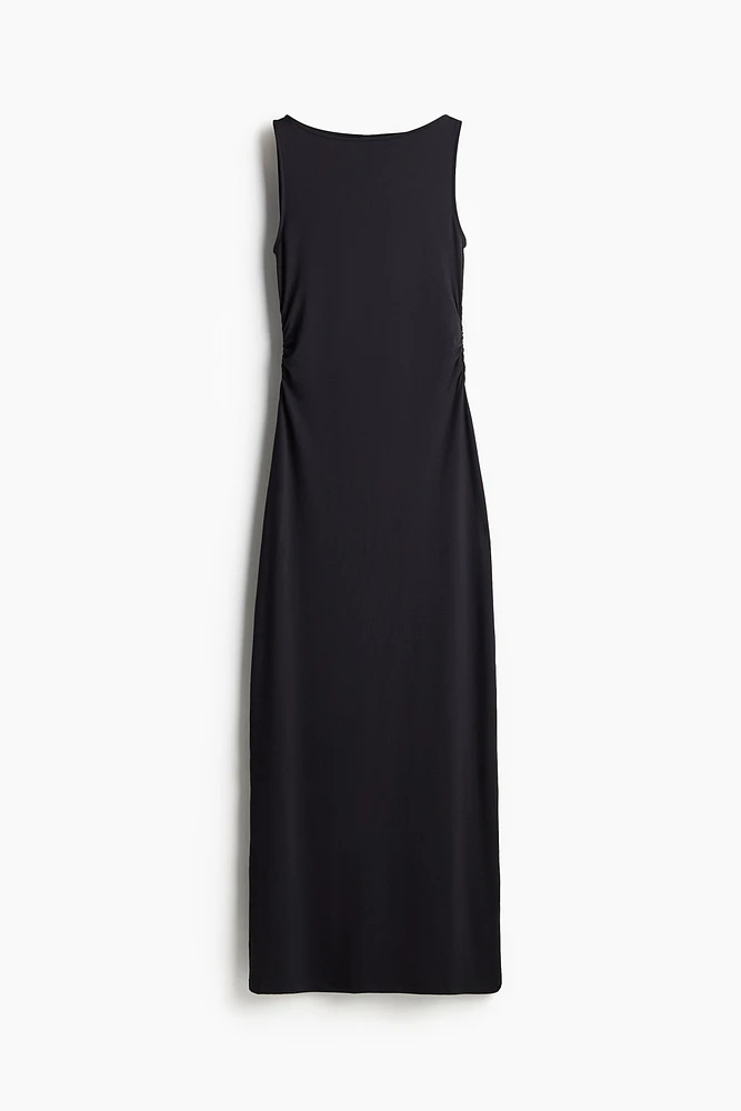 Draped Bodycon Maxi Dress